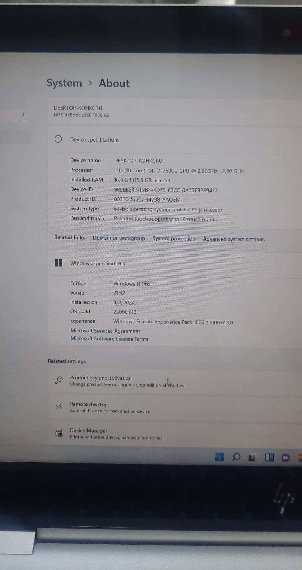 Hp Elitebook X360 1030 G2 thumbnail 4